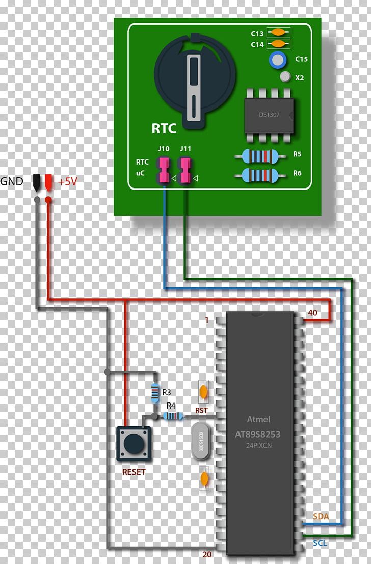 Microcontroller Real-time Clock Electronics Electronic Circuit Integrated Circuits & Chips PNG, Clipart, Area, Binarycoded Decimal, Binary Number, Byte, Circuit Component Free PNG Download