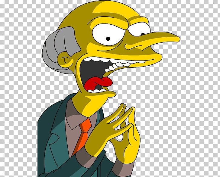 Mr. Burns Homer Simpson Bart Simpson The Simpsons: Tapped Out Waylon Smithers PNG, Clipart, Art, Beak, Bird, Burn, Cartoon Free PNG Download
