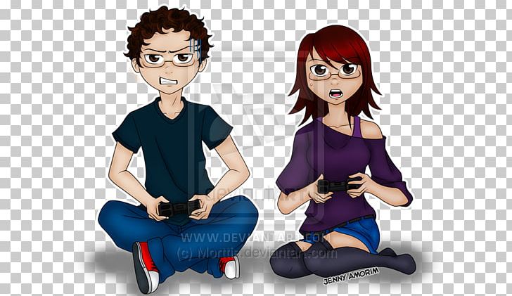 Couple Drawing Nerd Gamer PNG, Clipart, Anime, Anime Gamer, Boy, Cartoon, Chibi Free PNG Download