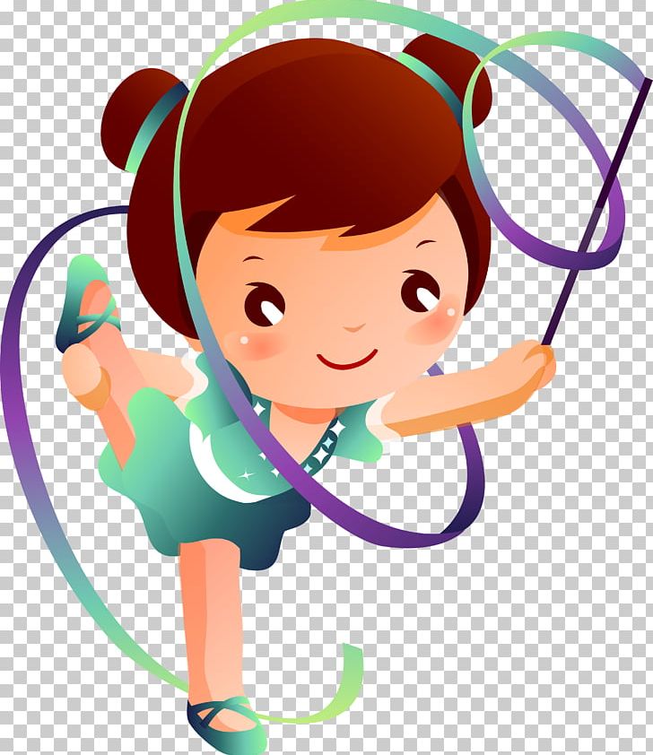Ribbon Rhythmic Gymnastics Split PNG, Clipart, Boy, Cartoon, Cheek, Child, Facial Expression Free PNG Download