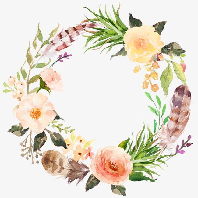 Watercolor Aesthetic Style Floral Wreath PNG, Clipart, Aesthetic Clipart, Beautiful, Beautiful Garland, Beautifully, Beautifully Garland Free PNG Download