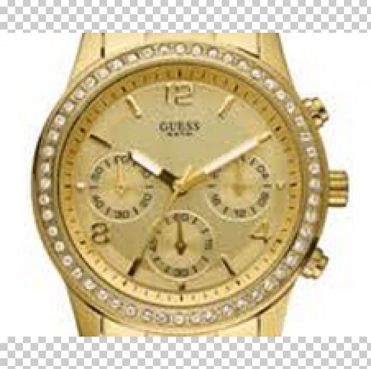 Watch Guess Chronograph Gold Dial PNG, Clipart, Accessories, Beige, Brand, Chronograph, Colored Gold Free PNG Download