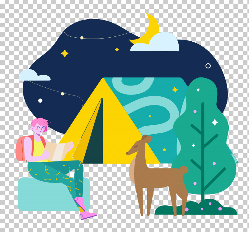 Camping Chill Camping Travel PNG, Clipart, Biology, Camping, Cartoon, Horse, Line Free PNG Download