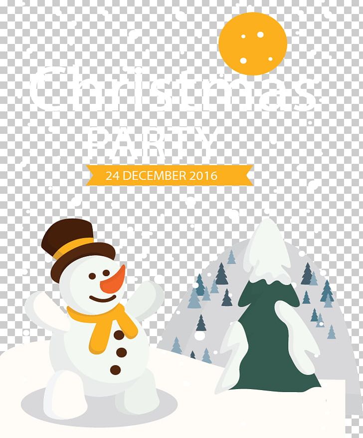 Snowman Christmas Party Illustration PNG, Clipart, Area, Art, Bird, Birthday Invitation, Birthday Party Free PNG Download