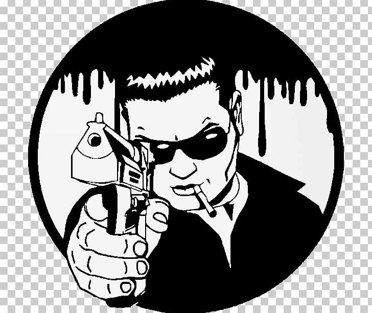 Wall Decal Gangster Sticker PNG, Clipart, Art, Black, Black And White, Cartoon, Crime Free PNG Download