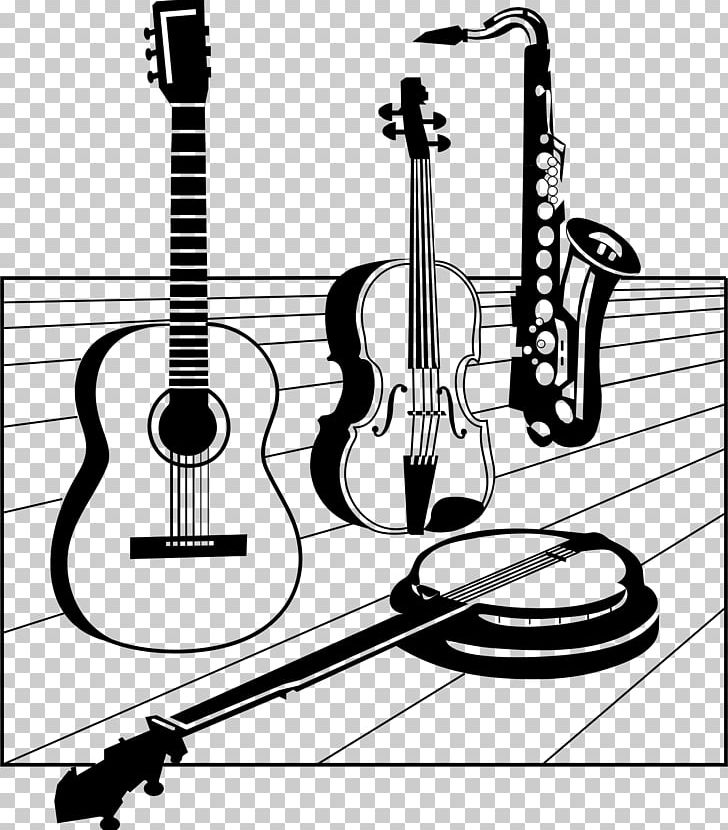 Musical Instruments PNG, Clipart, Acoustic Guitar, Art, Bass Guitar, Black And White, Guitar Accessory Free PNG Download