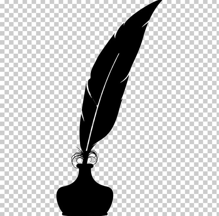 Quill Pen Inkwell Paper PNG, Clipart, Ballpoint Pen, Ballpoint Pen Artwork, Beak, Bird, Black And White Free PNG Download