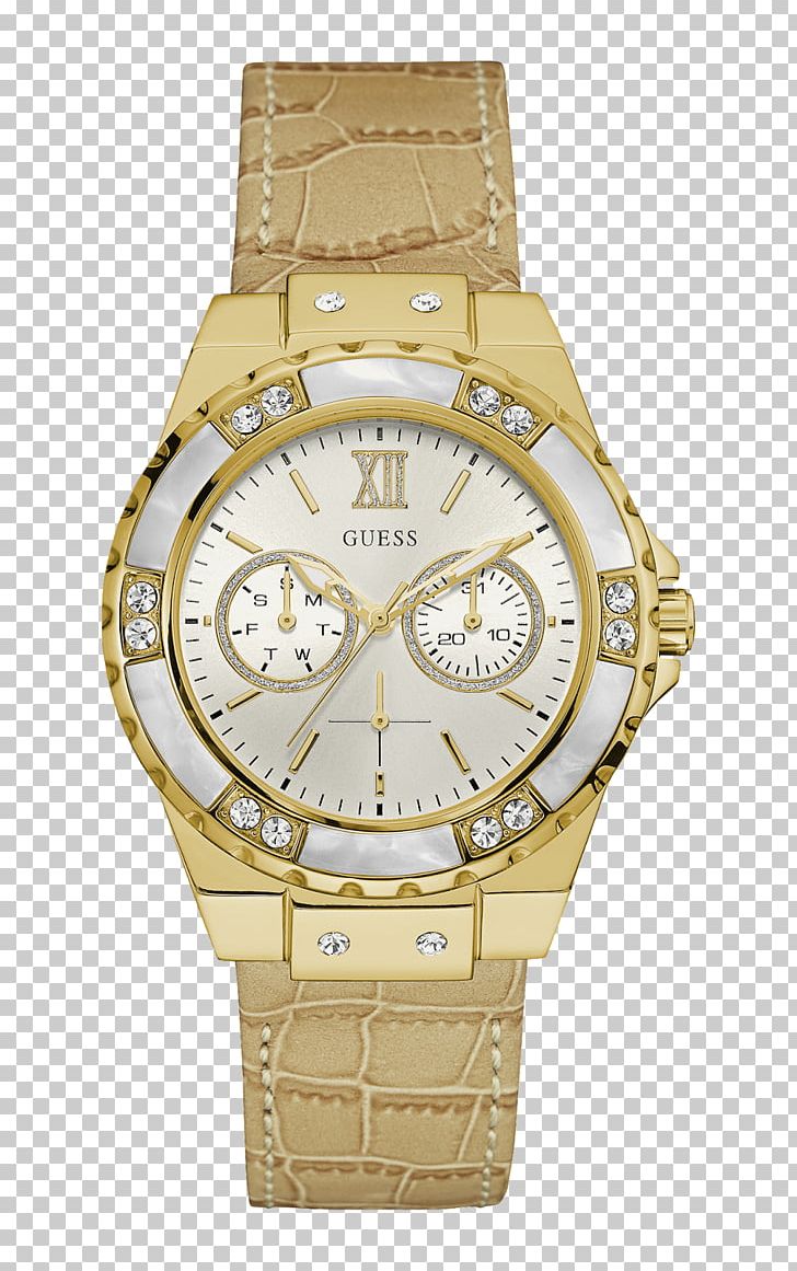 Watch Guess United Kingdom Woman Longines PNG, Clipart, Accessories, Beige, Chronograph, Clock, Gold Free PNG Download