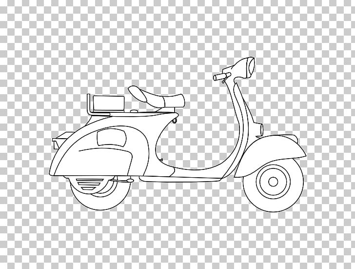 Scooter Piaggio Motor Vehicle Car Vespa PNG, Clipart, Angle, Artwork, Automotive Design, Auto Part, Black And White Free PNG Download