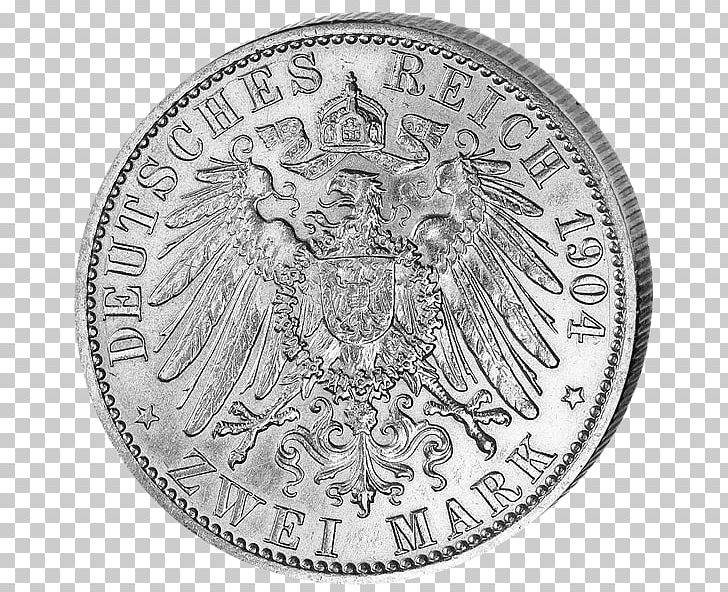Grand Duchy Of Mecklenburg-Schwerin Coin Grand Duke Silver PNG, Clipart, Black And White, Circle, Coin, Currency, Deutsche Mark Free PNG Download