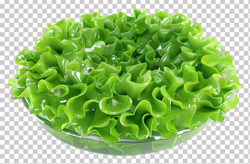 Green Salad - Green Jelly Dessert PNG