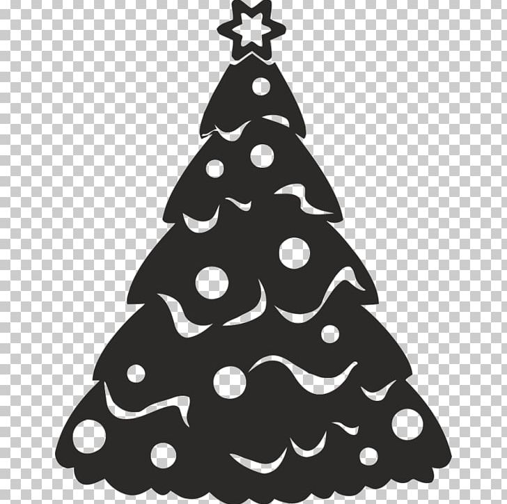 Christmas Tree Sticker Wall Decal PNG, Clipart, Black, Black And White, Christmas, Christmas, Christmas Decoration Free PNG Download