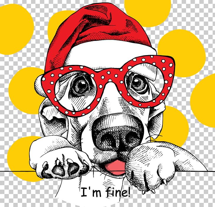 French Bulldog Puppy Santa Claus Christmas Drawing PNG, Clipart, Art, Background, Cartoon, Christmas, Christmas Card Free PNG Download