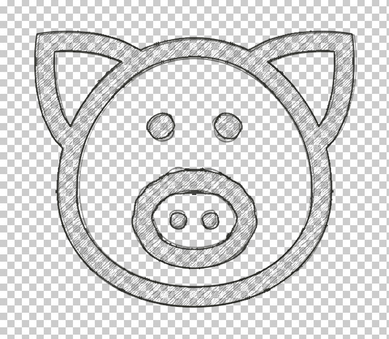 Pig Icon Animals Icon PNG, Clipart, Animals Icon, Biology, Black, Geometry, Line Free PNG Download