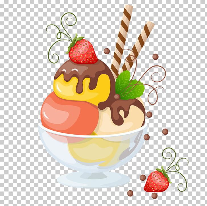 Ice Cream Sundae PNG, Clipart, Cartoon, Cream, Cuisine, Encapsulated Postscript, Food Free PNG Download