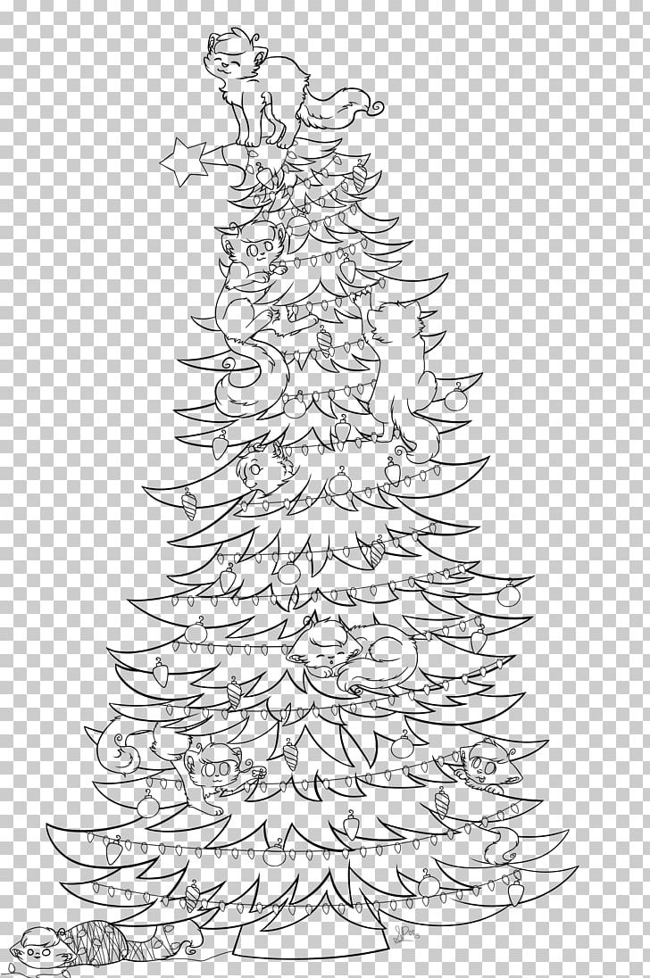 Spruce Christmas Tree Fir Art Drawing PNG, Clipart, Art, Artist, Artwork, Black And White, Branch Free PNG Download