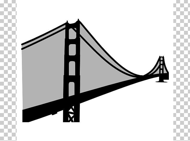 Golden Gate Bridge Suspension Bridge PNG, Clipart, Angle, Area, Black, Black And White, Brand Free PNG Download
