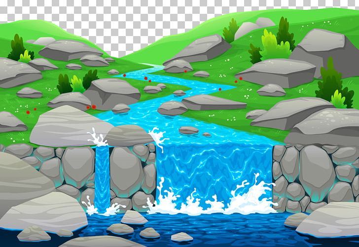 Cartoon River PNG, Clipart, Biome, Computer Wallpaper, Drawing, Ecosystem, Green Free PNG Download