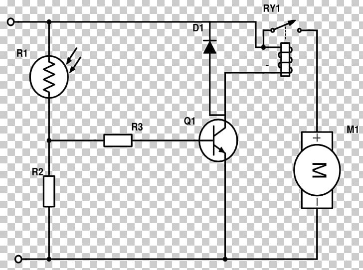 Electronic Circuit Circuit Diagram Electrical Network Electronics Relay PNG, Clipart, Angle, Area, Auto Part, Black And White, Circle Free PNG Download