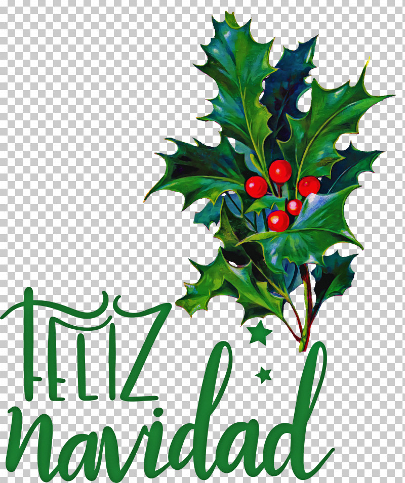 Feliz Navidad Merry Christmas PNG, Clipart, American Holly, Aquifoliaceae, Christmas Card, Christmas Day, Christmas Decoration Free PNG Download