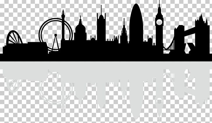 London Skyline Silhouette PNG, Clipart, Background Black, Black, Black ...