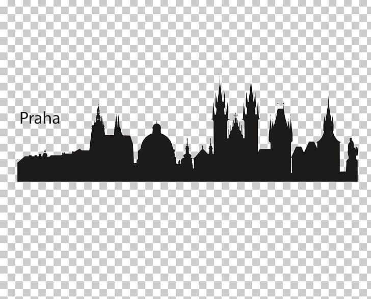 Prague Silhouette Graphics Skyline PNG, Clipart, Animals, Black And White, Brand, Castle, City Free PNG Download