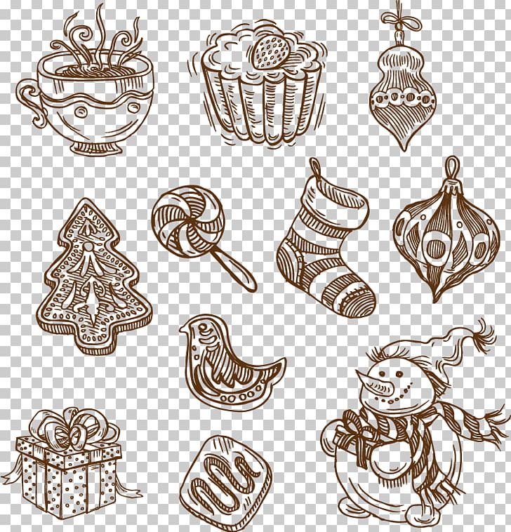 Santa Claus Christmas Ornament Drawing Illustration PNG, Clipart, Black And White, Body Jewelry, Cartoon Snowman, Christmas, Christmas Card Free PNG Download