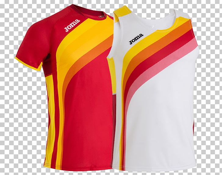 T-shirt Royal Spanish Athletics Federation Spain National Football Team Selección De Atletismo De España PNG, Clipart, Active Shirt, Athletics, Clothing, Jersey, Joma Free PNG Download