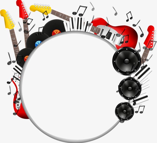 Cartoon Color Guitar Sound And Creative Promotional Circular Plate PNG, Clipart, Board, Borders, Cartoon Clipart, Circular Clipart, Color Clipart Free PNG Download