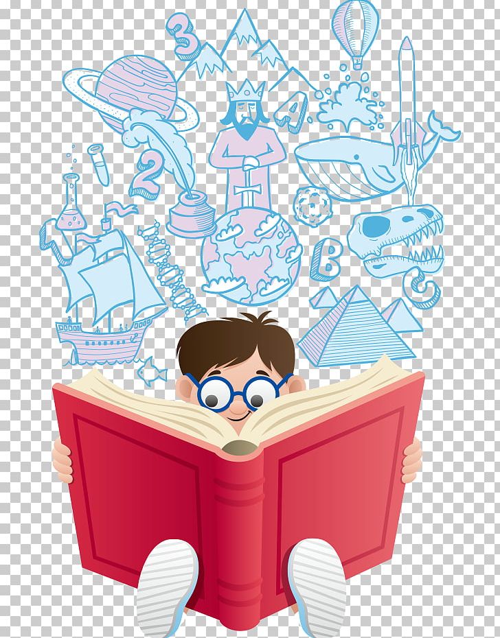 Reading Cartoon Book Illustration PNG, Clipart, Adult Child, Area, Blue, Book, Boy Free PNG Download