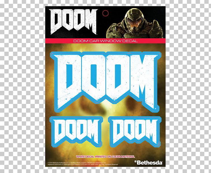 Logo Decal Window Poster Doomguy PNG, Clipart, Advertising, Bethesda, Bethesda Softworks, Brand, Decal Free PNG Download
