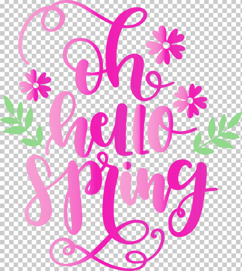 Pink Text Font Plant PNG, Clipart, Hello Spring, Paint, Pink, Plant, Spring Free PNG Download