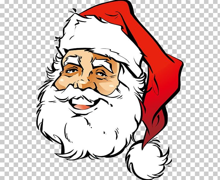 Download Santa Claus Smiley Face Png Clipart Art Artwork Beard Christmas Drawing Free Png Download