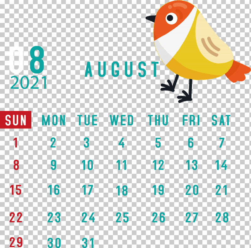 August 2021 Calendar August Calendar 2021 Calendar PNG, Clipart, 2021 Calendar, Beak, Htc, Htc Hero, Line Free PNG Download