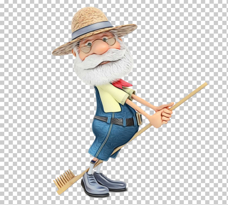 Cartoon Figurine Toy Broom PNG, Clipart, Broom, Cartoon, Farmer, Figurine, Old Man Free PNG Download
