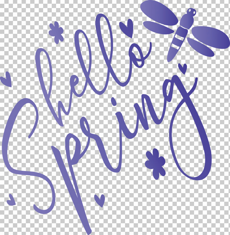 Hello Spring Spring PNG, Clipart, Calligraphy, Hello Spring, Purple, Spring, Text Free PNG Download