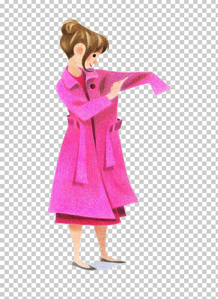 Hand-painted Pattern Woman Wearing Windbreaker PNG, Clipart, Barbie, Business Card, Business Woman, Clothing, Creative Design Free PNG Download