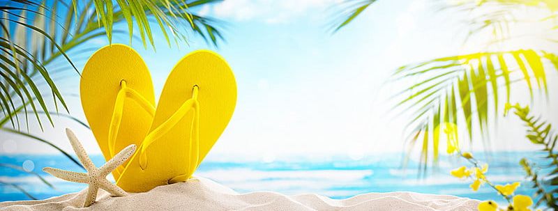 Summer Beach Vacation Background PNG, Clipart, Art, Banner, Beach, Flip, Flip Flop Free PNG Download