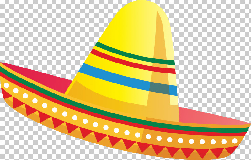 Mexican Elements PNG, Clipart, Line, Mexican Elements, Sombrero, Yellow Free PNG Download