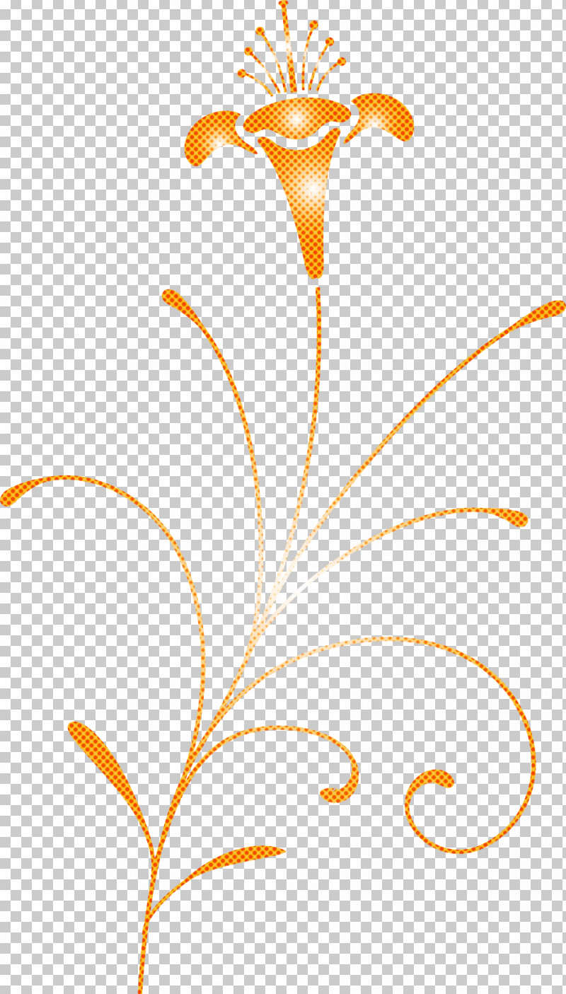 Easter Flower Spring Flower PNG, Clipart, Easter Flower, Flower, Leaf, Line, Orange Free PNG Download