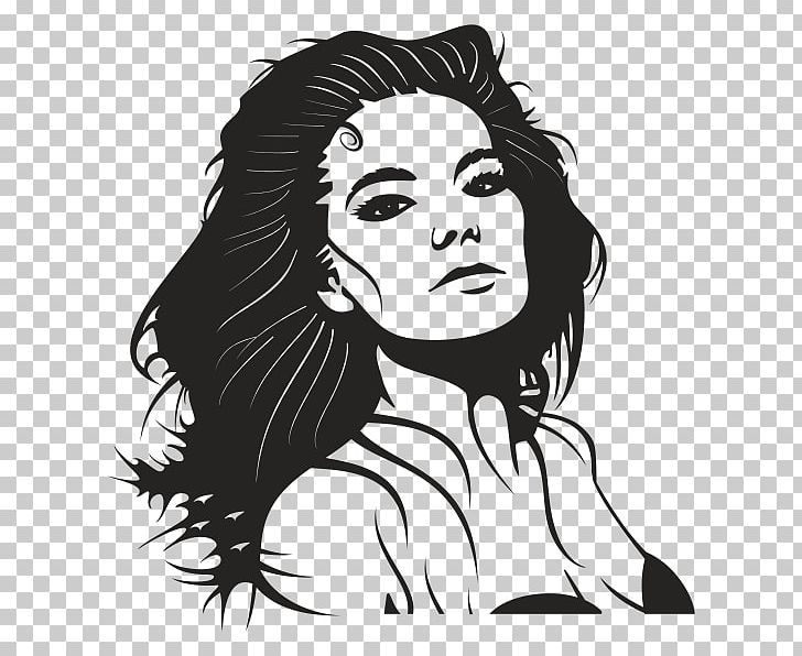 Björk Cartoon Female PNG, Clipart, Art, Beauty, Black, Black And White, Black Hair Free PNG Download