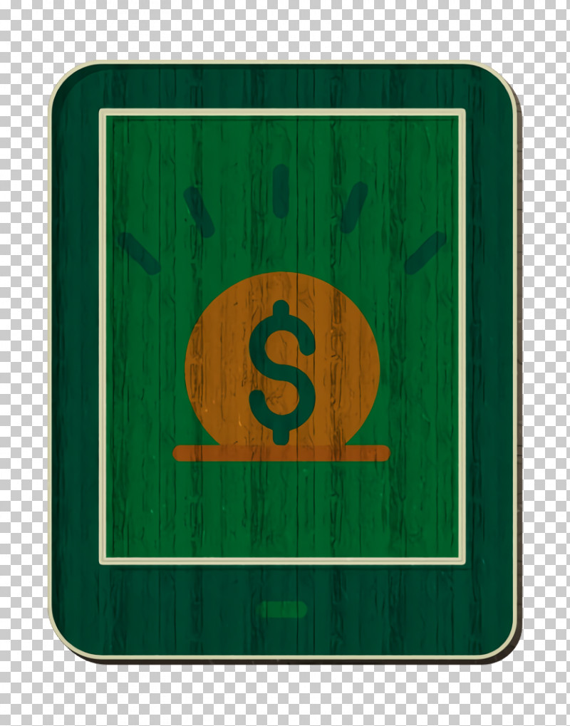 Dollar Coin Icon Investment Icon Smartphone Icon PNG, Clipart, Dollar Coin Icon, Green, Investment Icon, Rectangle, Sign Free PNG Download