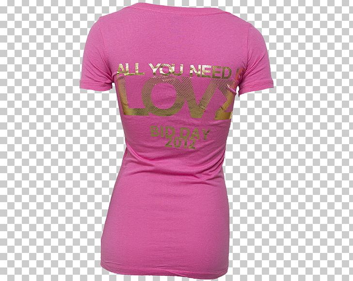 T-shirt Sleeve Neck Pink M PNG, Clipart, Active Shirt, All You Need Is Love, Clothing, Magenta, Neck Free PNG Download