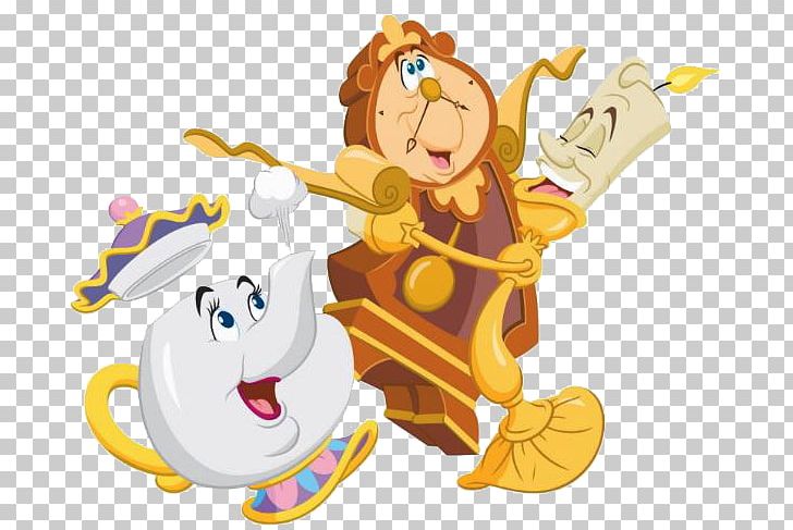 Belle Beast Cogsworth Lumière Mrs. Potts PNG, Clipart, Art, Beast, Beauty And The Beast, Belle, Cartoon Free PNG Download