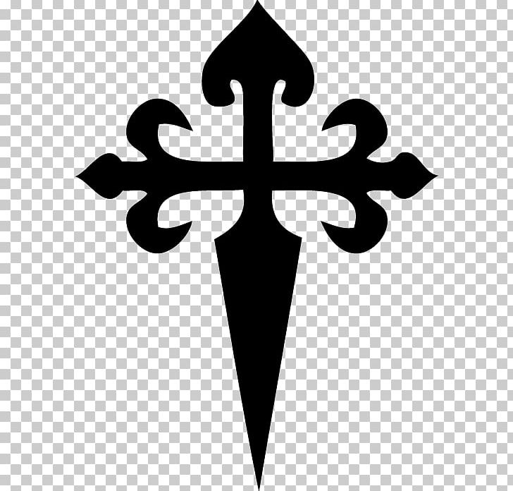 Cross Of Saint James Camino De Santiago Cathedral Of Santiago De Compostela Maltese Cross PNG, Clipart, Andrew, Black And White, Christian Cross, Christianity, Cros Free PNG Download