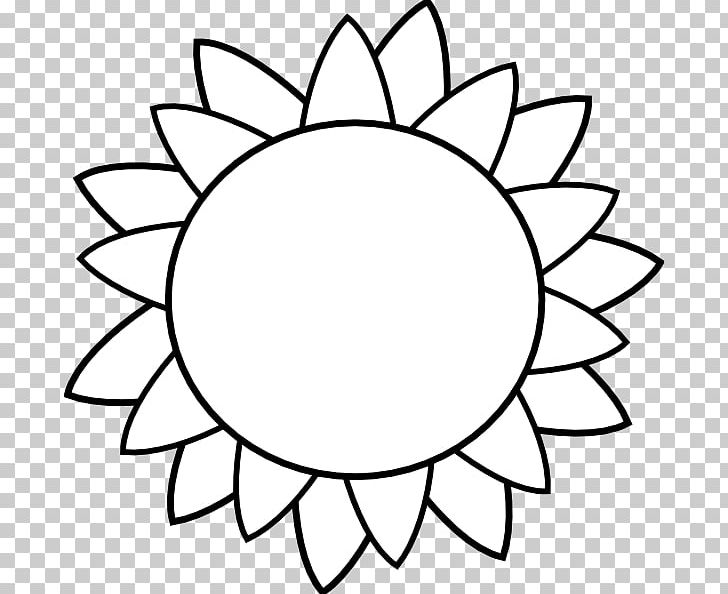 Common Sunflower Template Drawing PNG, Clipart, Area, Artwork, Black And White, Branch, Circle Free PNG Download