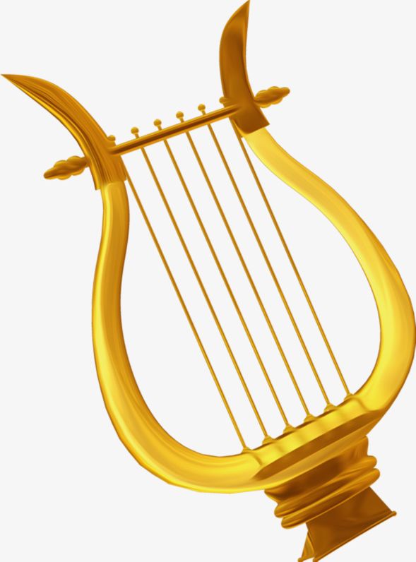 A Harp PNG, Clipart, Gold, Hand, Hand Painted, Harp Clipart, Instruments Free PNG Download