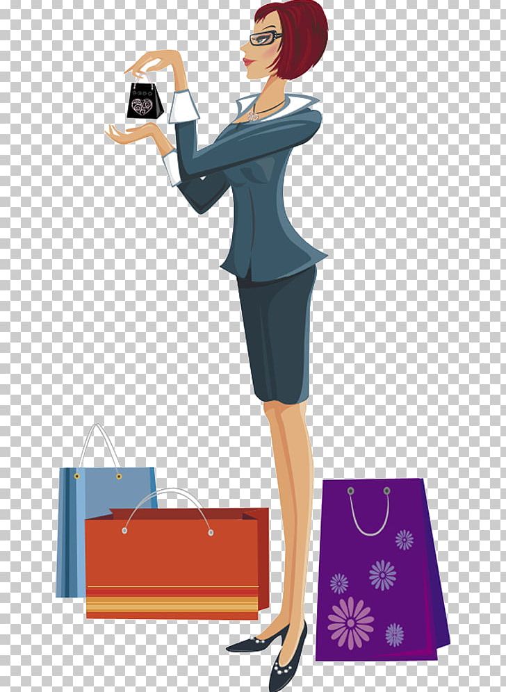 Shopping Female Woman Illustration PNG, Clipart, Business, Business Card, Business Card Background, Business Man, Business Vector Free PNG Download