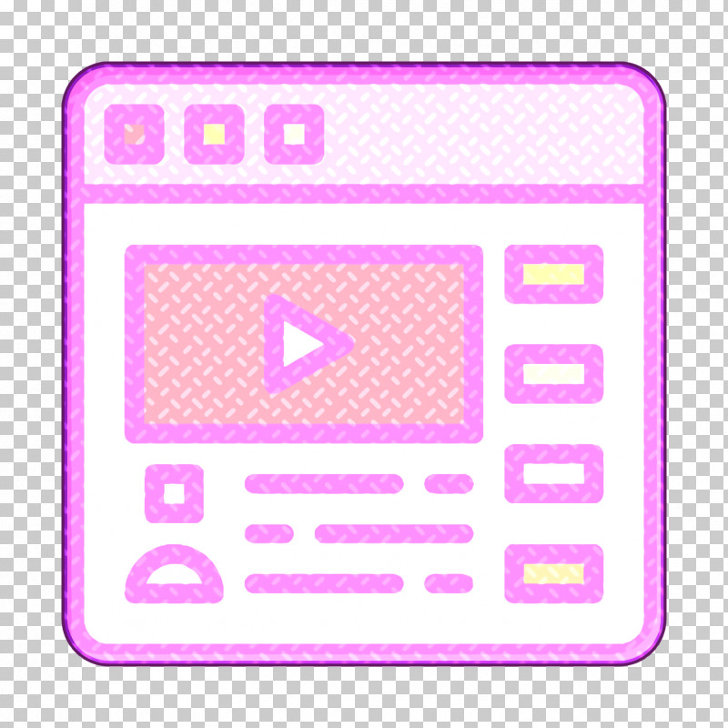 User Interface Vol 3 Icon User Interface Icon Video Stream Icon PNG, Clipart, Line, Magenta, Pink, Purple, Rectangle Free PNG Download
