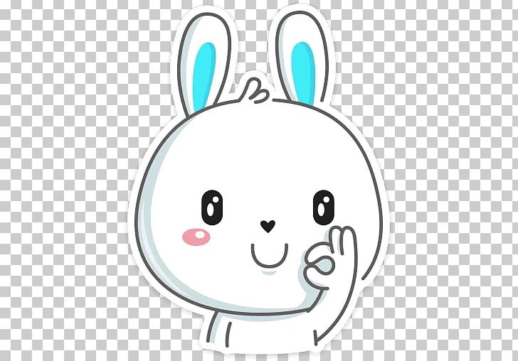 Telegram Easter Bunny Rabbit Sticker VKontakte PNG, Clipart, Animal, Animals, Area, Circle, Easter Free PNG Download